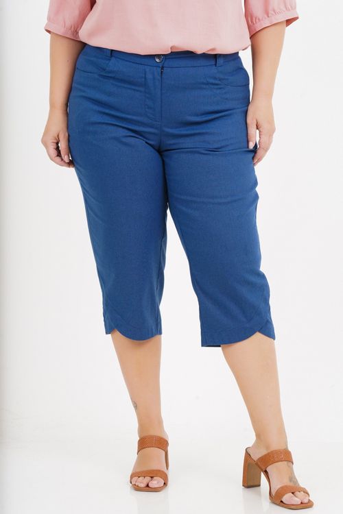 Calça Cropped Plus Size Dinorah