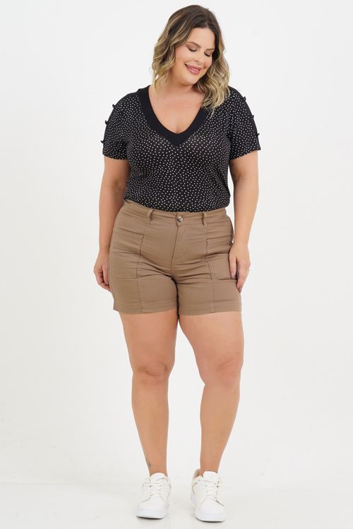 Blusa Plus Size Adelina Manga Curta