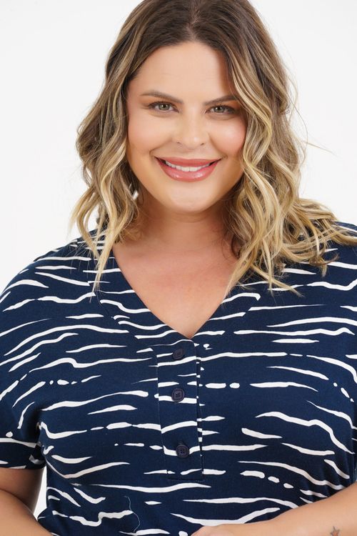 Blusa Plus Size Tauane Manga Curta