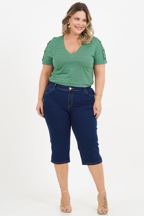 Blusa Plus Size Hebe Manga Curta