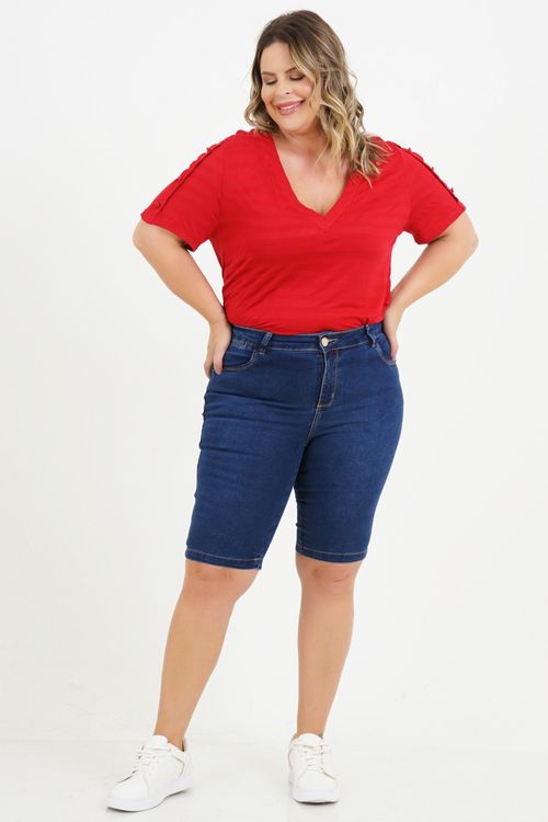 Blusa Plus Size Hebe Manga Curta