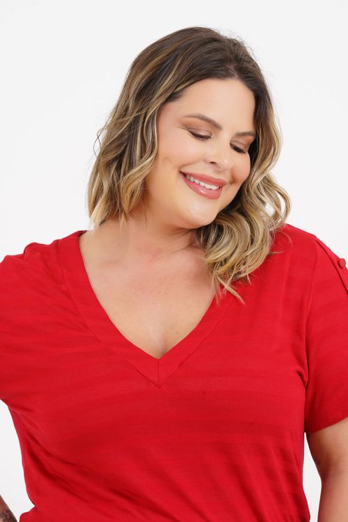 Blusa Plus Size Hebe Manga Curta