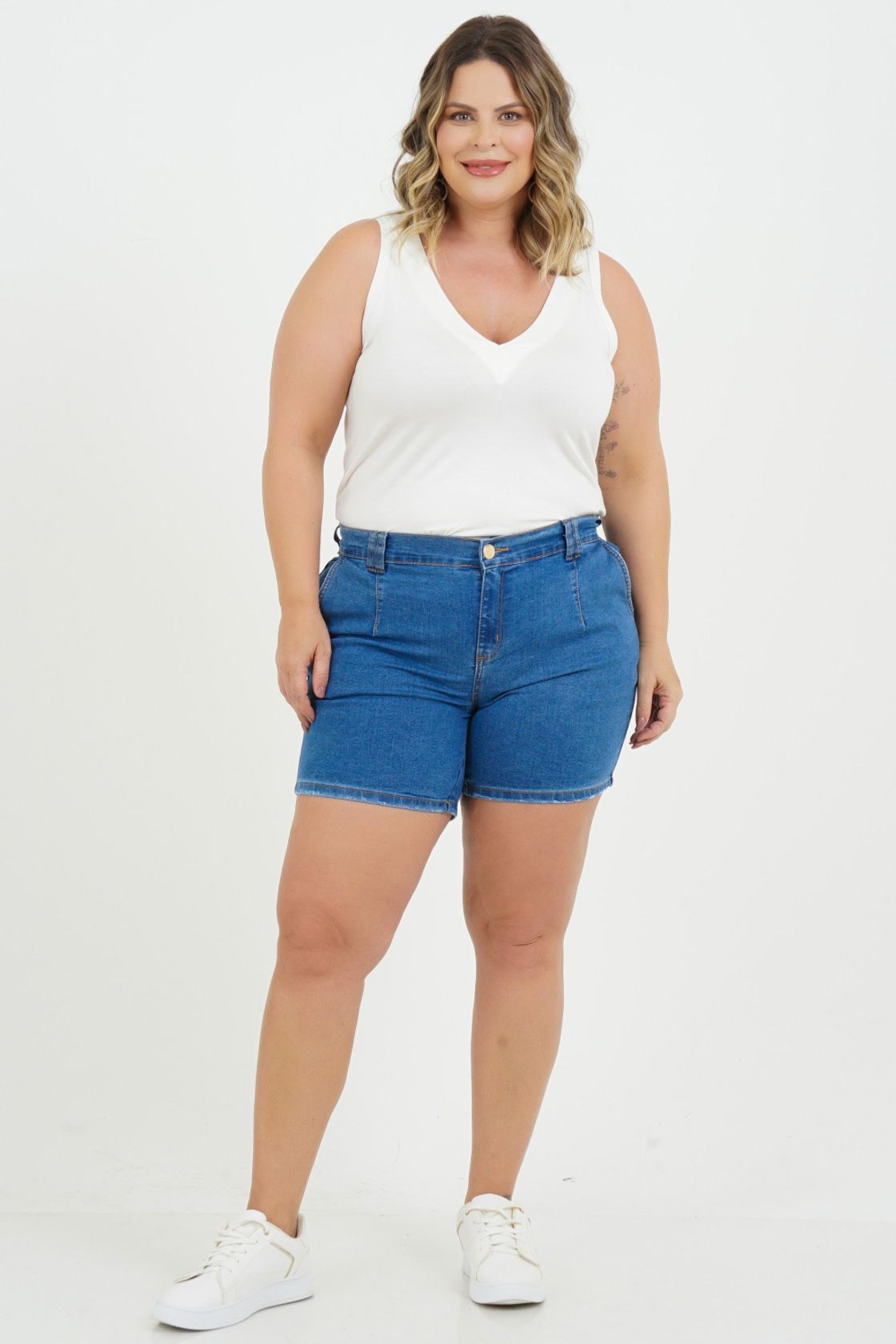 Shorts Mom Plus Size Cecília Jeans - Program Moda