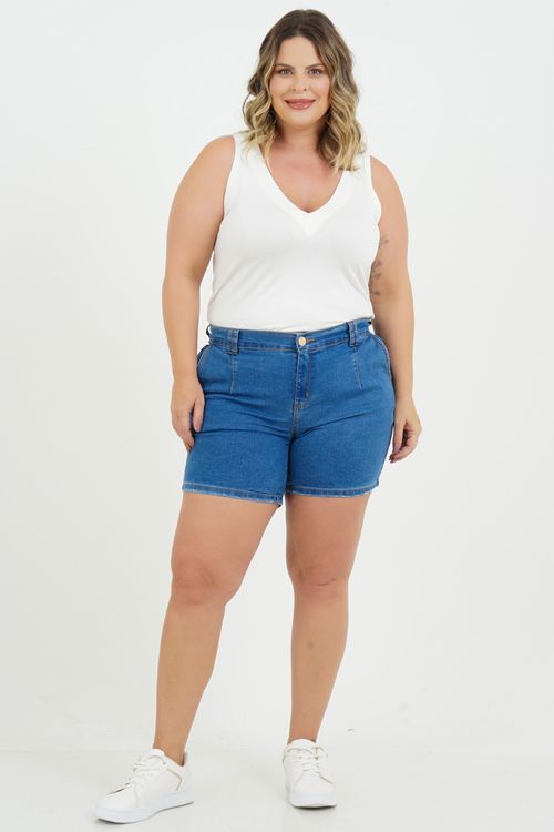 Shorts Mom Plus Size Cecília Jeans