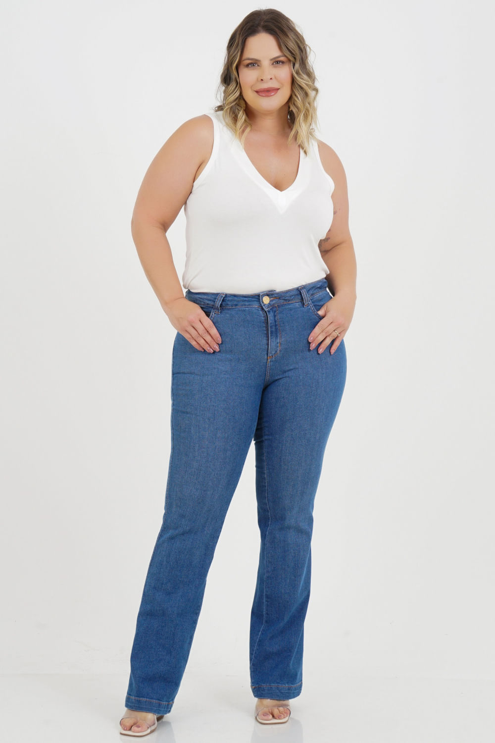 Calça Jeans Plus Size Boot Upcicle MRD - AUDAZ MODA PLUS SIZE