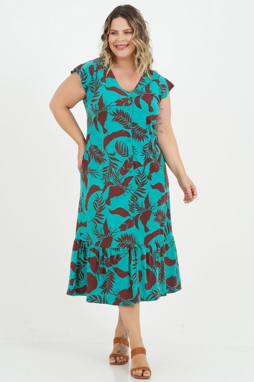 Vestido Plus Size Hortência Midi