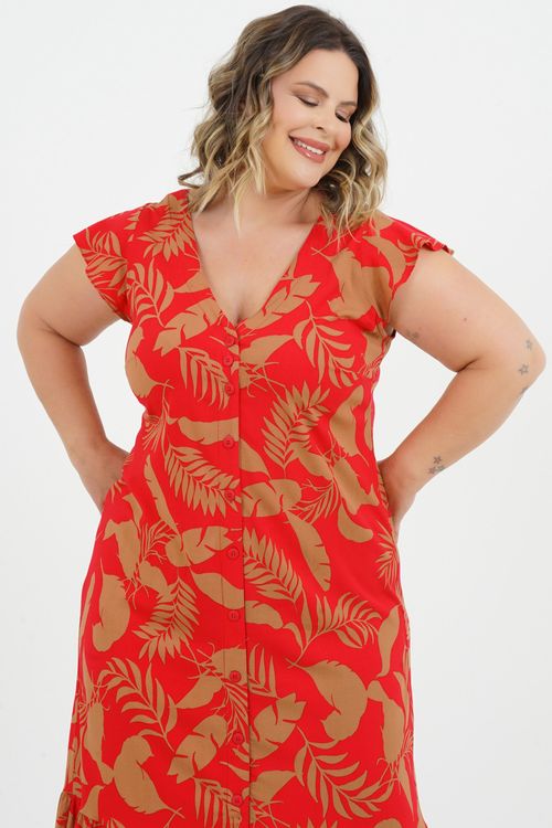Vestido Plus Size Hortência Midi