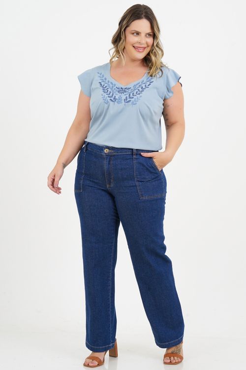 Blusa Plus Size Angélica Manga Curta