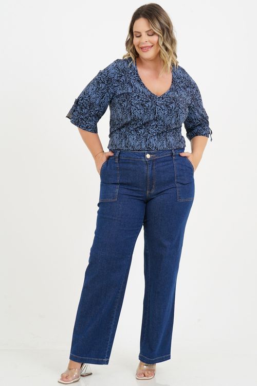 Blusa Plus Size Emma Manga 3/4