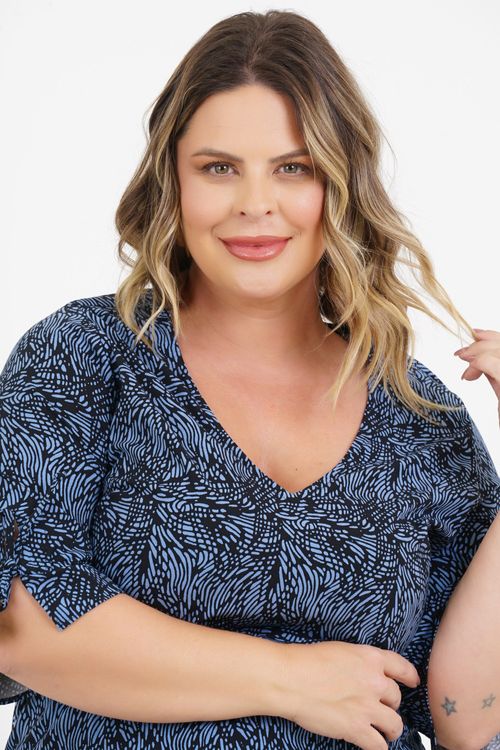 Blusa Plus Size Emma Manga 3/4