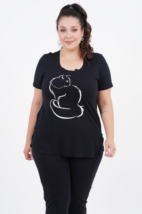 Blusa Plus Size Penélope Manga Curta