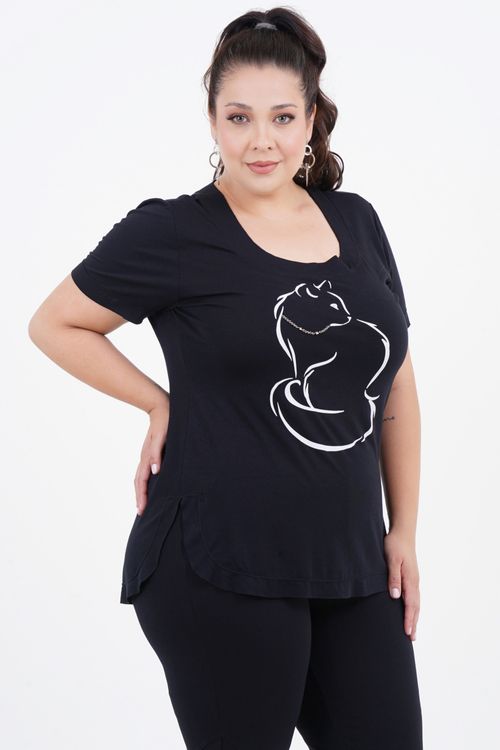 Blusa Plus Size Penélope Manga Curta