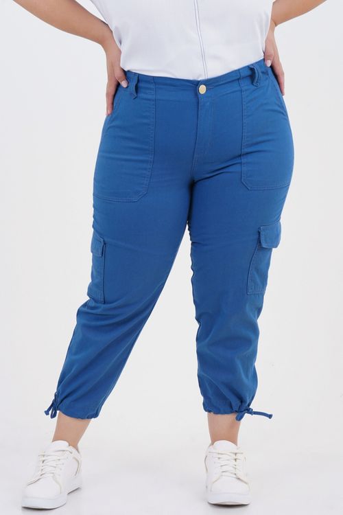 Calça Cargo Cropped Plus Size Natacha