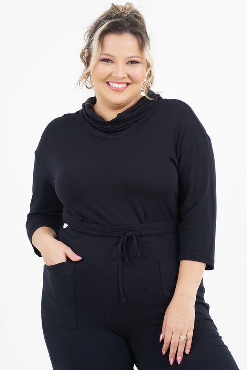 Blusa Plus Size Fé Manga 3/4