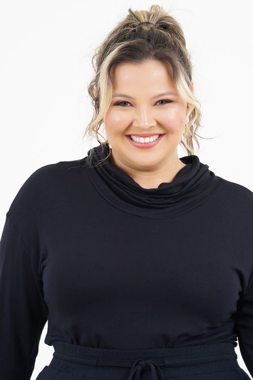 Blusa Plus Size Fé Manga 3/4