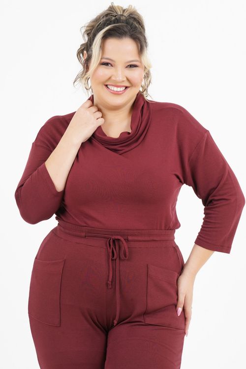 Blusa Plus Size Fé Manga 3/4