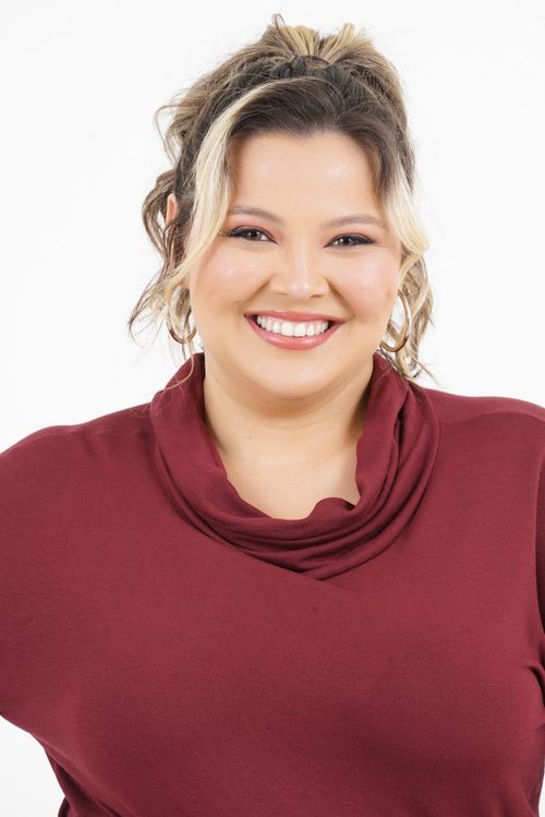 Blusa Plus Size Fé Manga 3/4