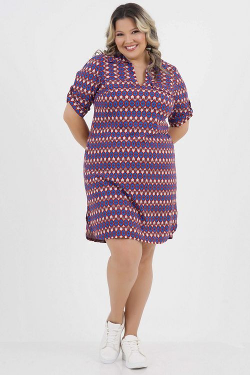 Vestido Plus Size Caminhada Médio