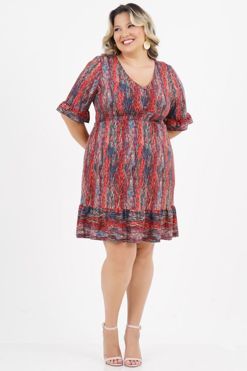 Vestido Plus Size Confiança Médio
