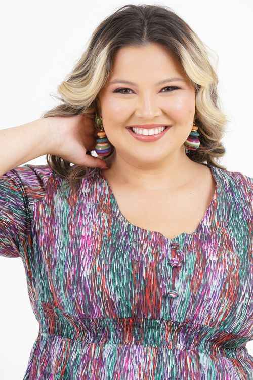 Vestido Plus Size Confiança Médio