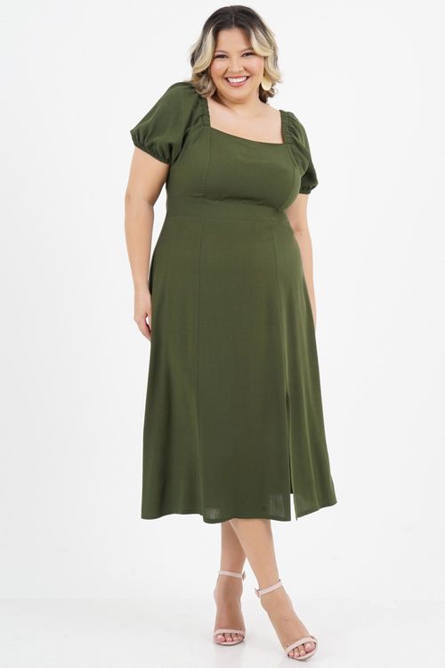 Vestido Plus Size Respiro Midi