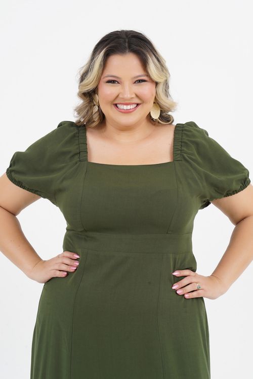 Vestido Plus Size Respiro Midi
