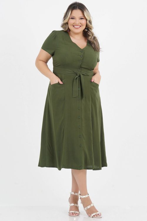 Vestido Plus Size Saúde Midi