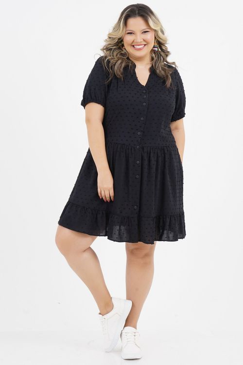 Vestido Plus Size Dama Sol Curto