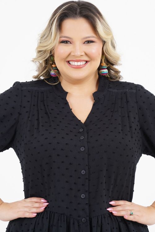 Vestido Plus Size Dama Sol Curto