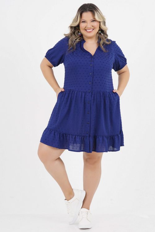 Vestido Plus Size Dama Sol Curto