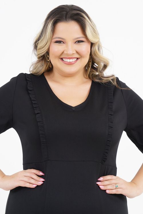 Vestido Plus Size União Midi