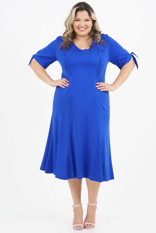 Vestido Plus Size União Midi