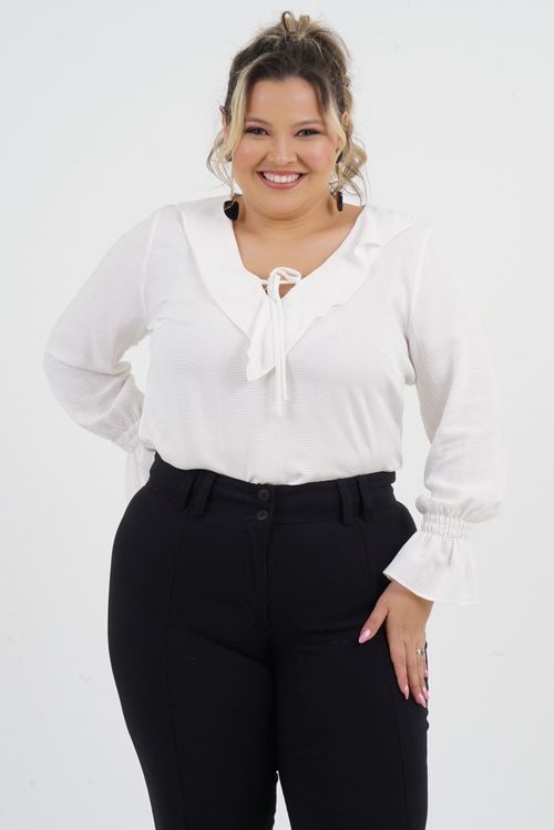 Blusa Plus Size Alívio Manga Longa