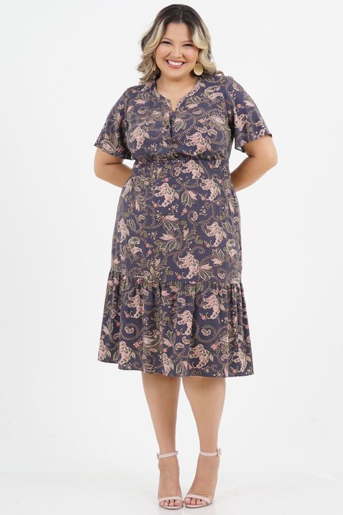 Vestido Plus Size Purificar Midi