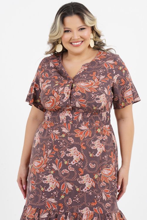 Vestido Plus Size Purificar Midi
