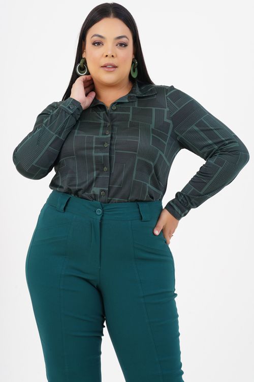 Camisa Plus Size Levitar Manga Longa