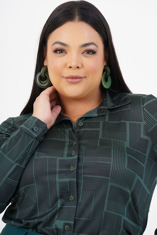 Camisa Plus Size Levitar Manga Longa