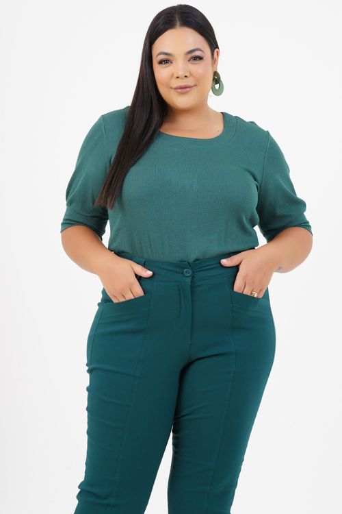 Blusa Plus Size Esperança Manga 3/4