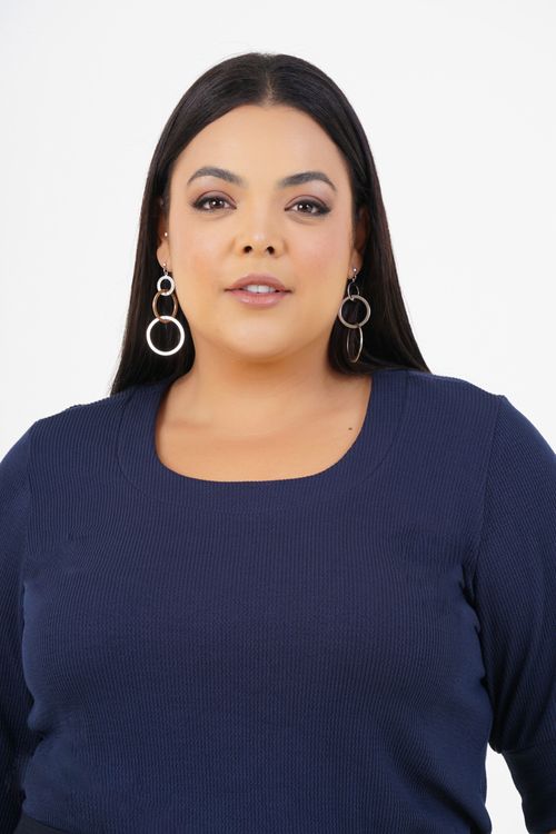 Blusa Plus Size Esperança Manga 3/4
