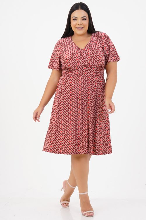 Vestido Plus Size Humanidade Midi