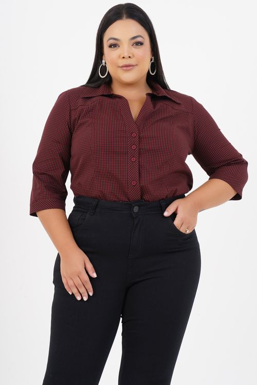 Camisa Plus Size Crença Manga 3/4