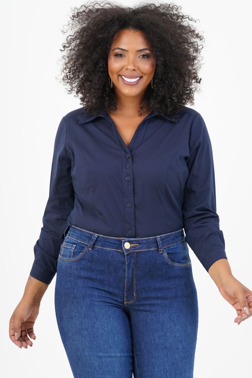 Camisa Plus Size Tradição Manga Longa