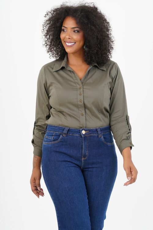 Camisa Plus Size Tradição Manga Longa