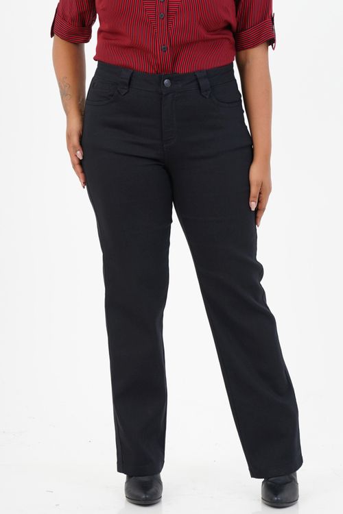 Calça Reta Plus Size Propósito Sarja