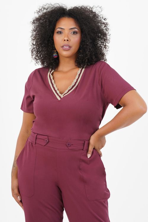 Blusa Plus Size Vital Manga Curta