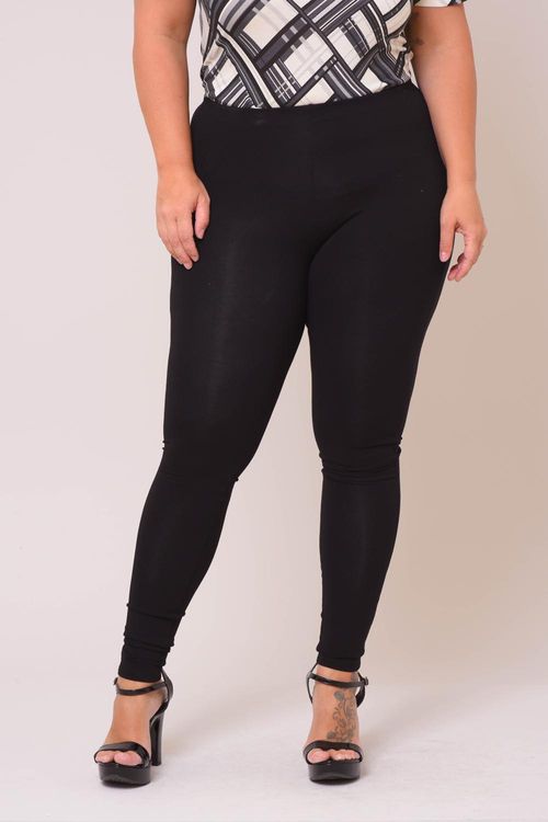 Calça Legging Plus Size Básica com Elástico
