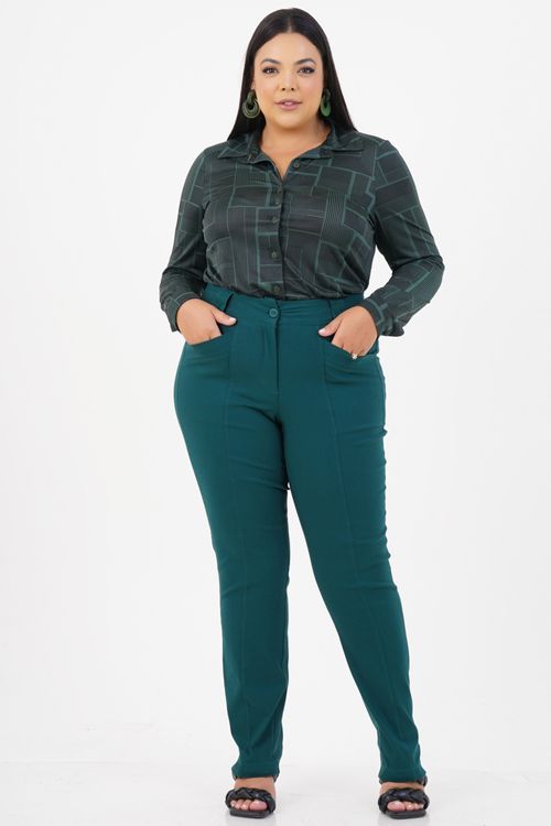Calça Reta Plus Size Viagem
