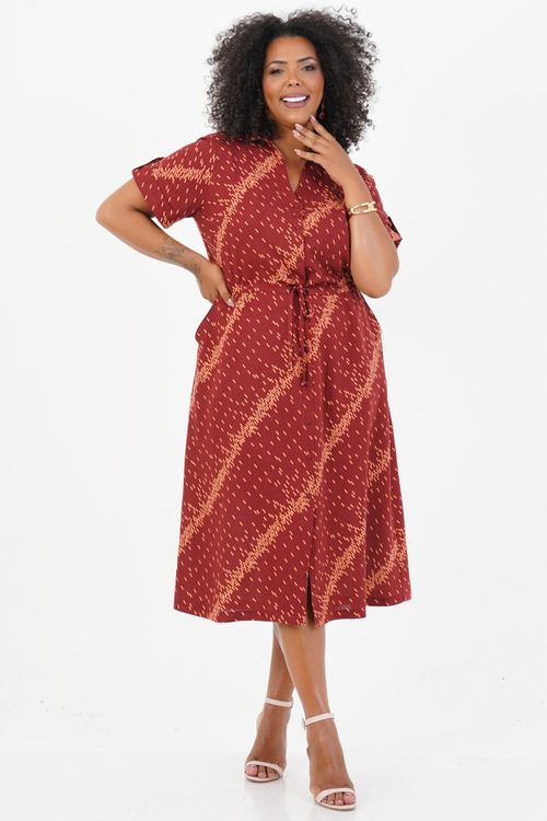Vestido Plus Size Esotérico Midi