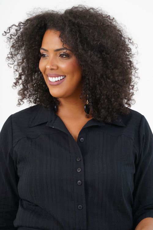 Camisa Plus Size Espiritualidade Manga 3/4