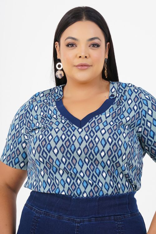 Blusa Plus Size Fluir Manga Curta
